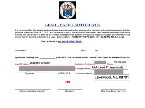 nj lead testing requirements